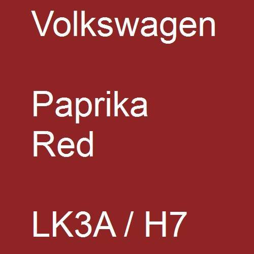 Volkswagen, Paprika Red, LK3A / H7.